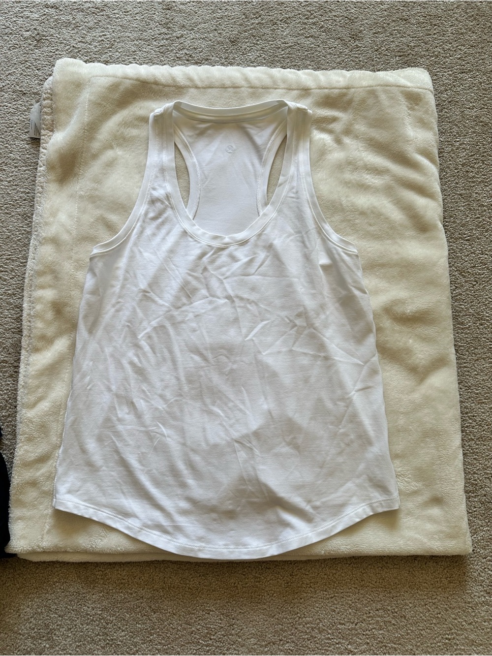 lululemon athletica White Racerback Scoop Tank